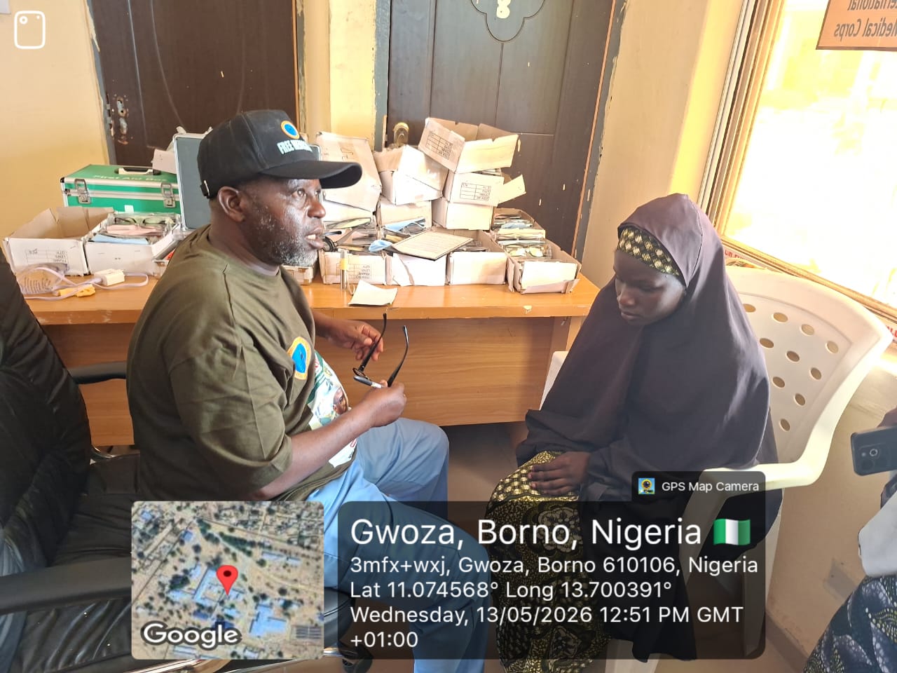 Pre-screening consultation during the Gwoza outreach